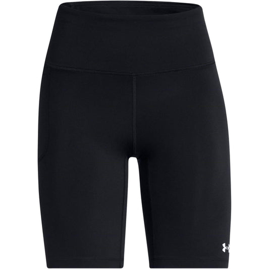 Black - Front - Under Armour Womens-Ladies Motion Performance High Waist Shorts
