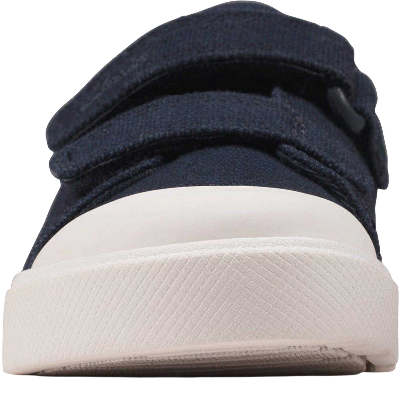 Navy-Canvas - Pack Shot - Clarks Childrens-Kids Bright Canvas Trainers