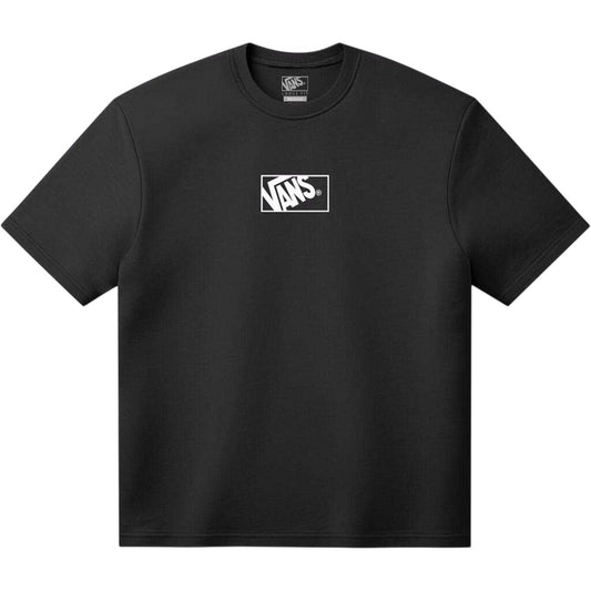 Black - Front - Vans Mens Box Logo Oversized T-Shirt