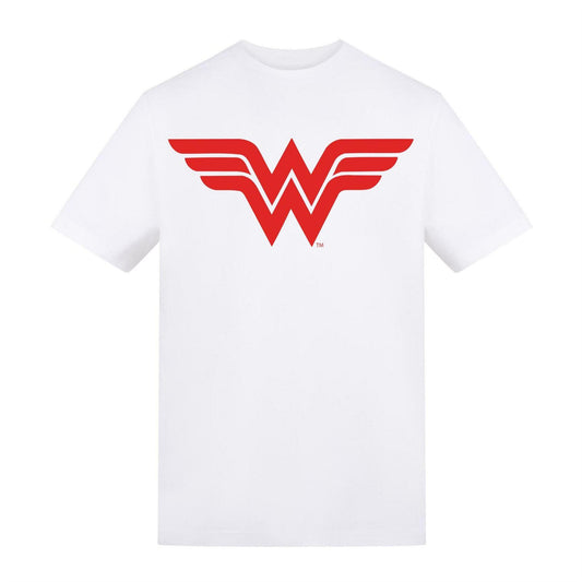 Wonder Red - Front - Wonder Woman Unisex Adult Chest Logo Regular T-Shirt