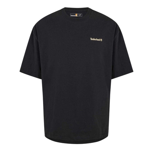 Black - Front - Timberland Mens Oval Logo Regular T-Shirt
