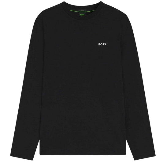Black - Front - Boss Mens Classic Logo Regular T-Shirt