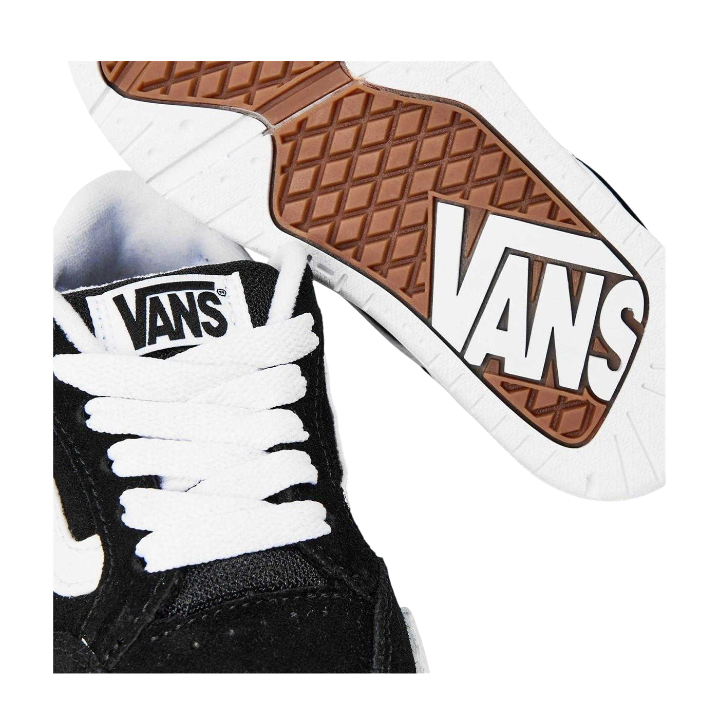 Black-White - Lifestyle - Vans Childrens-Kids Hylane Suede Trainers