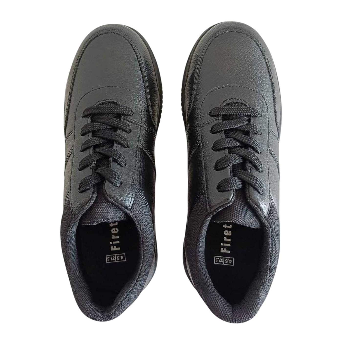 Black - Pack Shot - Firetrap Childrens-Kids Alton School Shoes