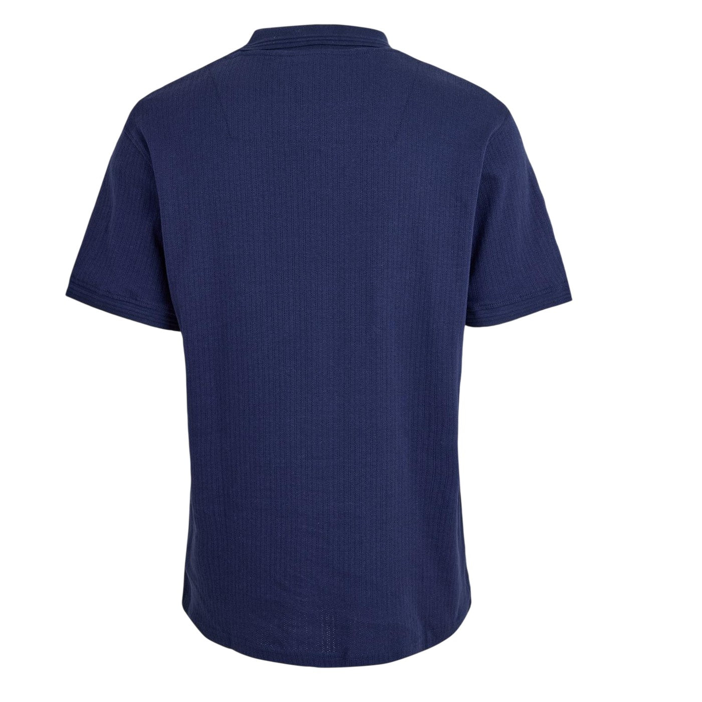 Navy - Back - Threadbare Mens Ribbed Regular Polo Shirt