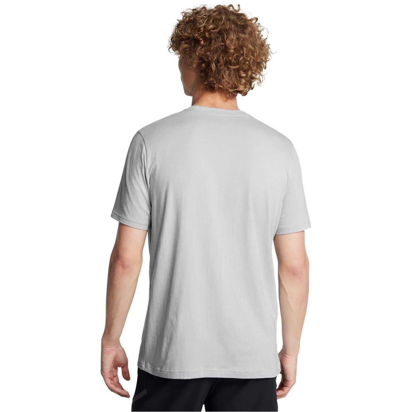 Light Grey - Lifestyle - Under Armour Mens Sliced Chest Logo Regular T-Shirt