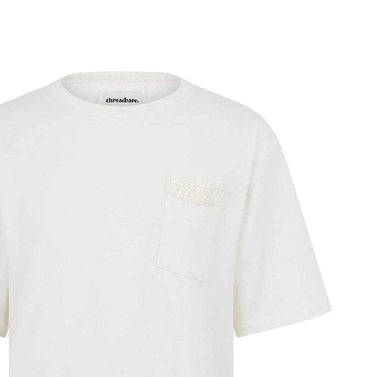 Ecru - Back - Threadbare Mens Dunedin Textured Knit Regular T-Shirt