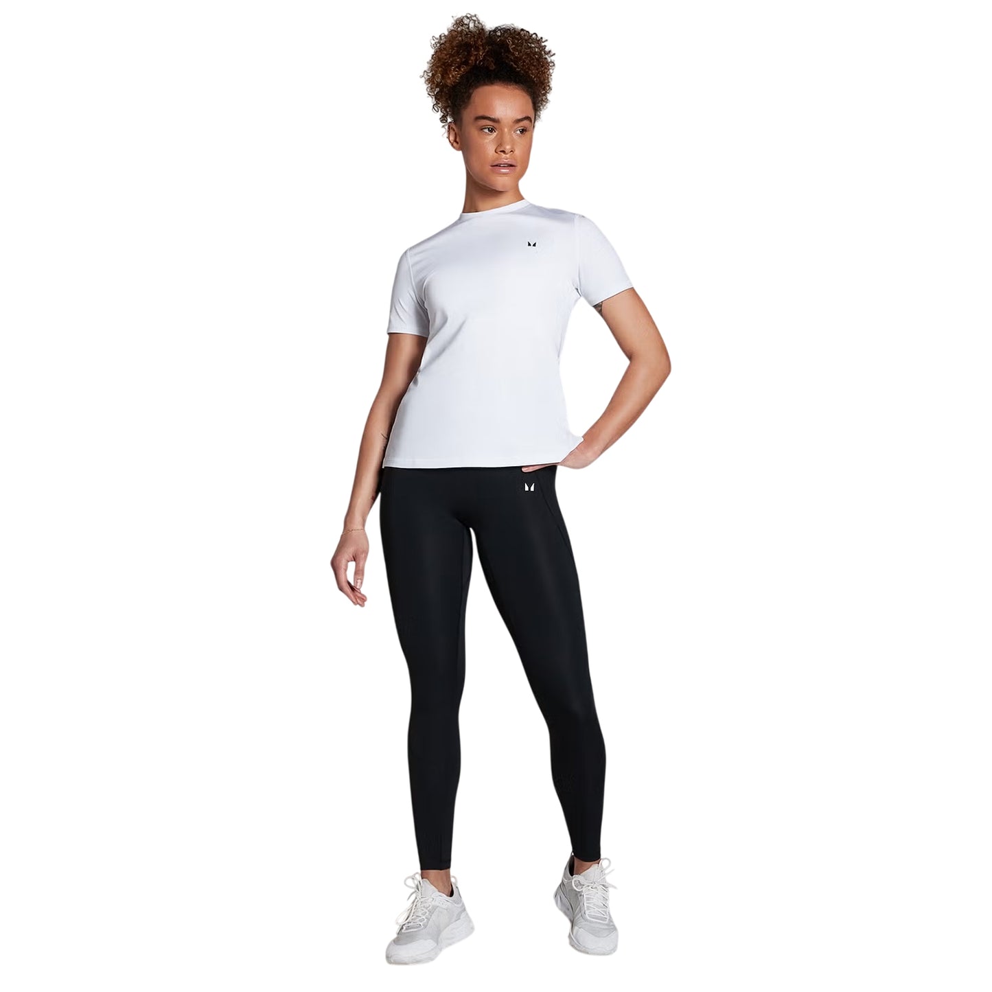 White - Side - MyProtein Womens-Ladies Short-Sleeved Athletic T-Shirt