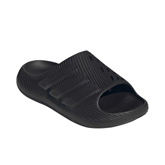 Triple Black - Front - Adidas Mens Adilette Shower Rubber Sliders