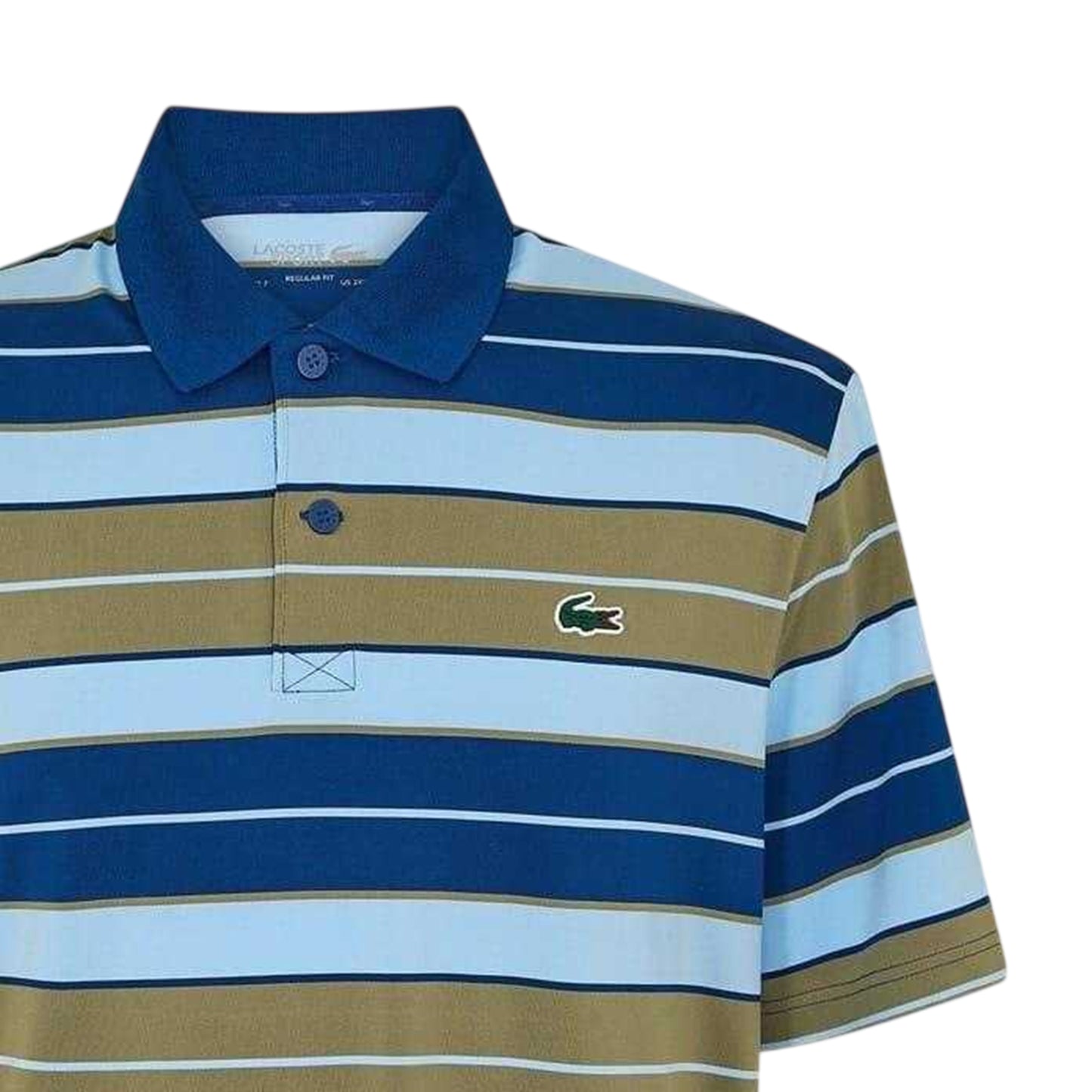 Khaki Tone-Globe - Back - Lacoste Mens Regular Short-Sleeved Polo Shirt