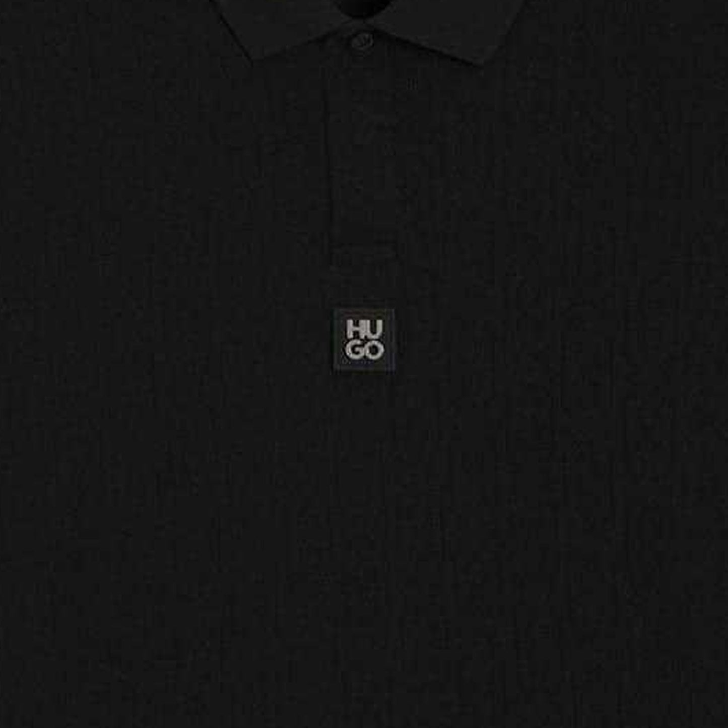 Black - Back - Hugo Boss Mens Cotton Collared Regular Polo Shirt