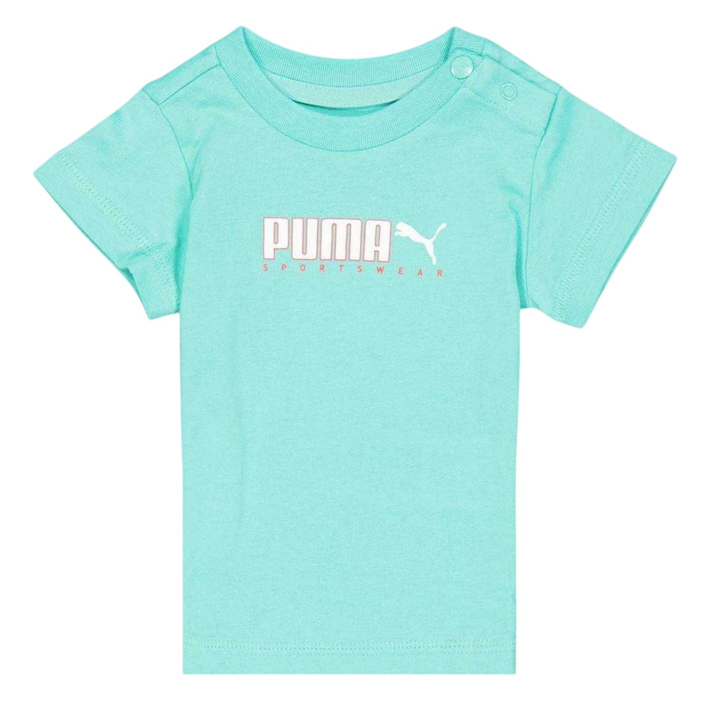 Aquatic - Side - Puma Childrens-Kids Logo Cotton Top & Bottom Set Set