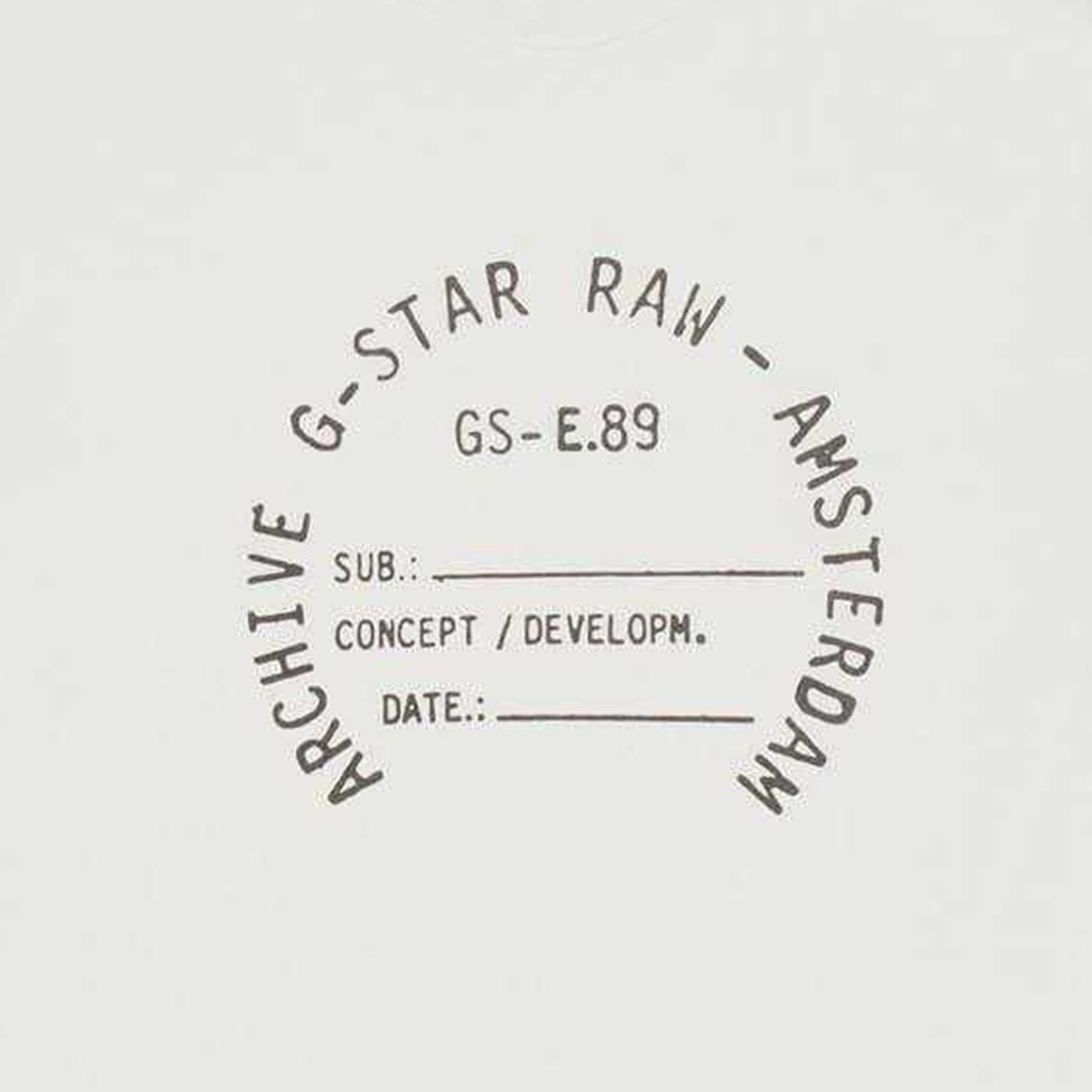 White - Back - G-Star Childrens-Kids Graphic Print Drop Shoulder Oversized T-Shirt
