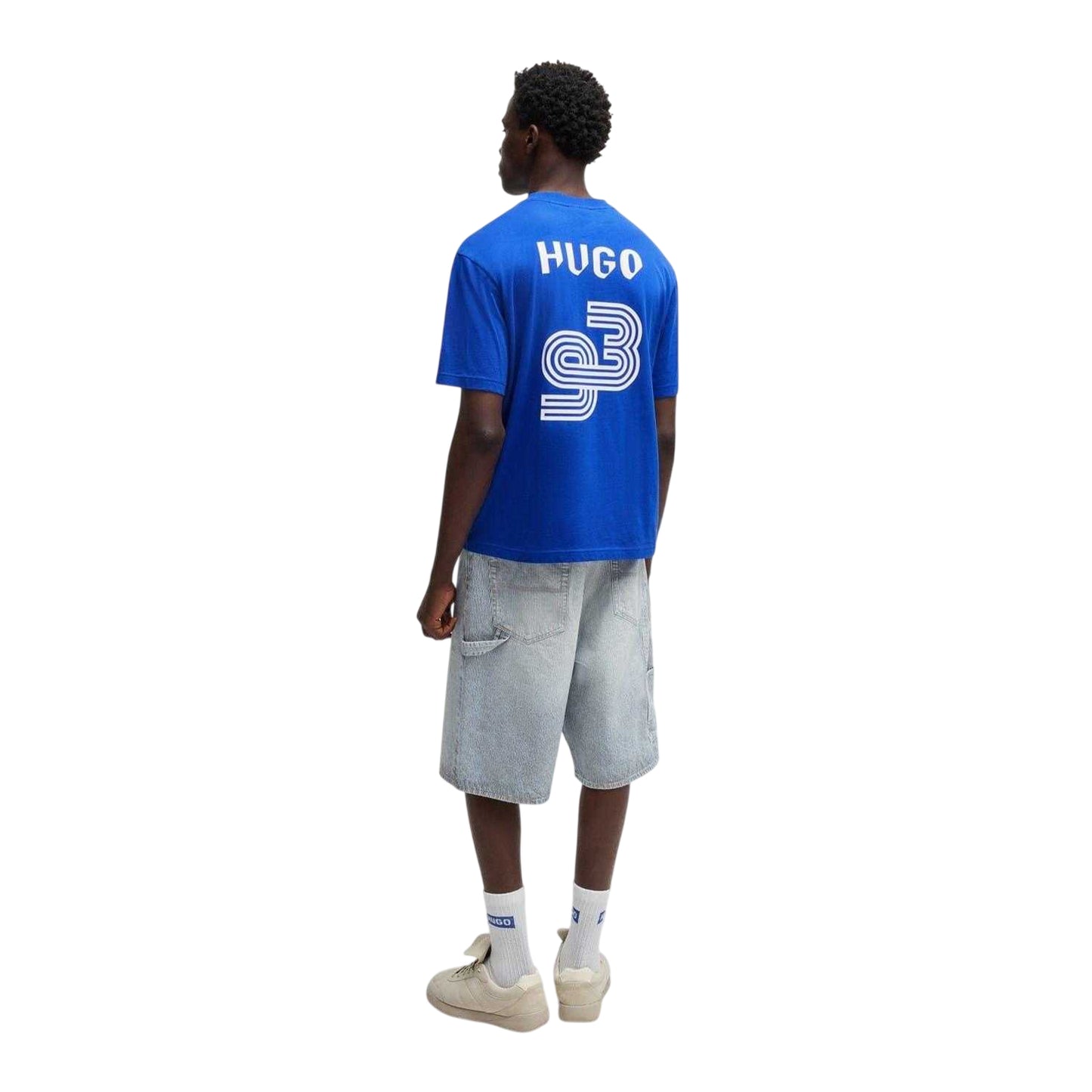 Blue - Close up - Hugo Mens Nebulop Regular Jersey