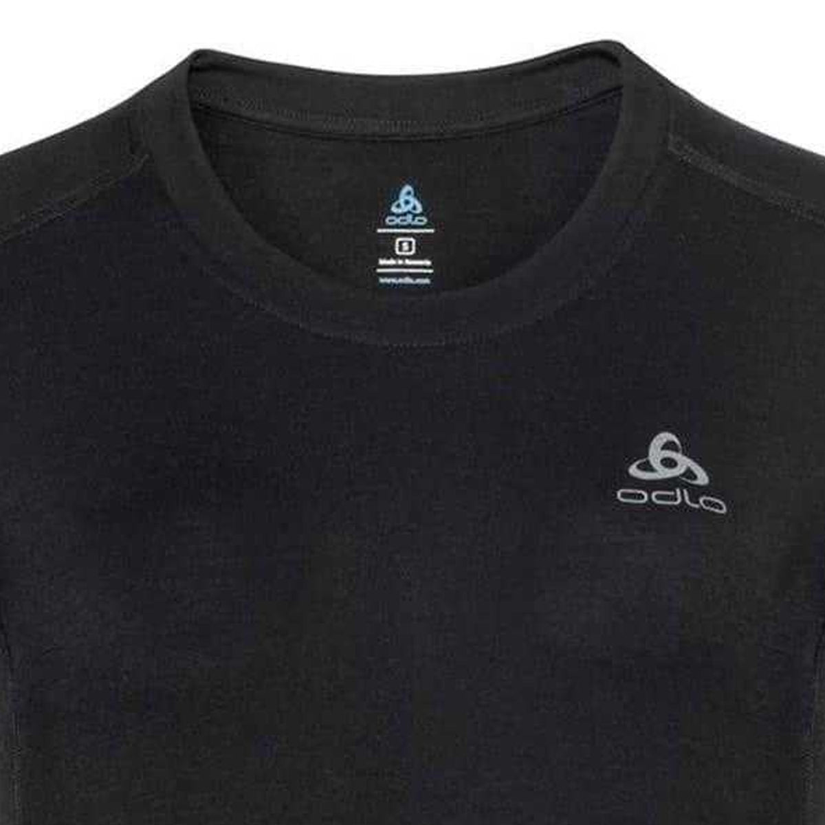 Black - Side - Odlo Womens-Ladies Merino Wool Crew Neck Slim T-Shirt