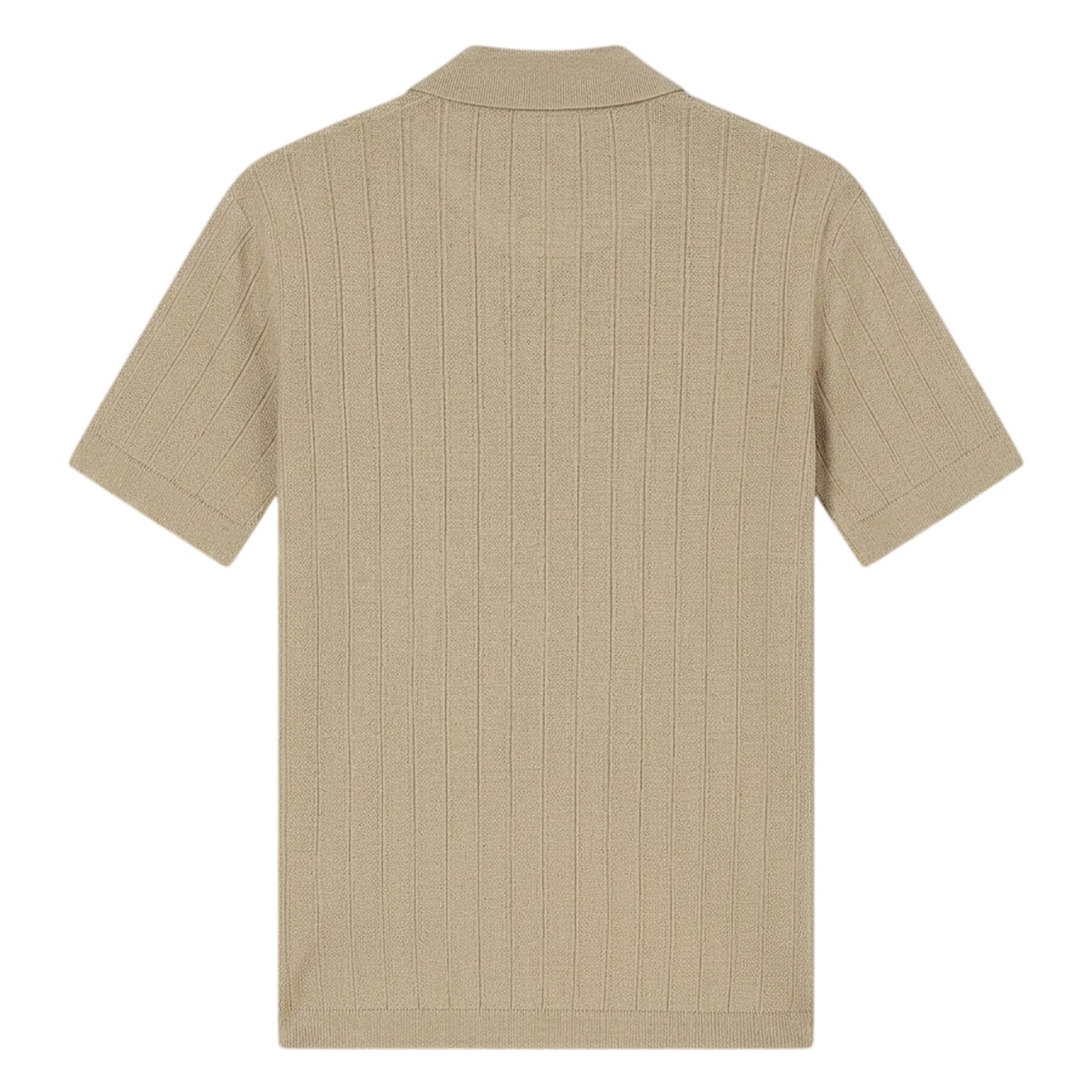 Beige - Back - Armani Exchange Mens Knitted Polo Shirt