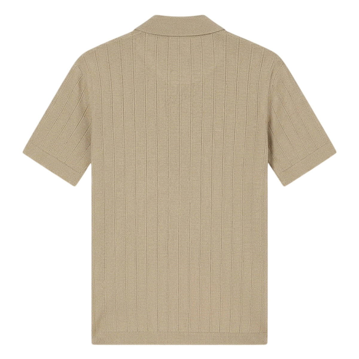 Beige - Back - Armani Exchange Mens Knitted Polo Shirt