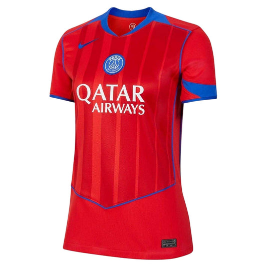 Red-Blue - Front - Nike Womens-Ladies Paris Saint Germain FC Third Jersey