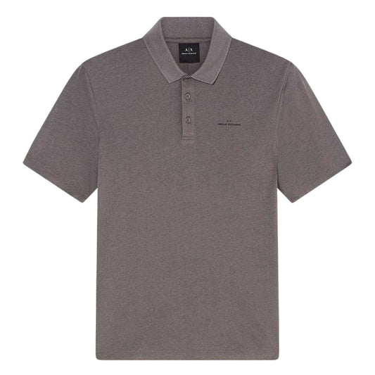 Grey - Front - Armani Exchange Mens Collared Short-Sleeved Polo Shirt