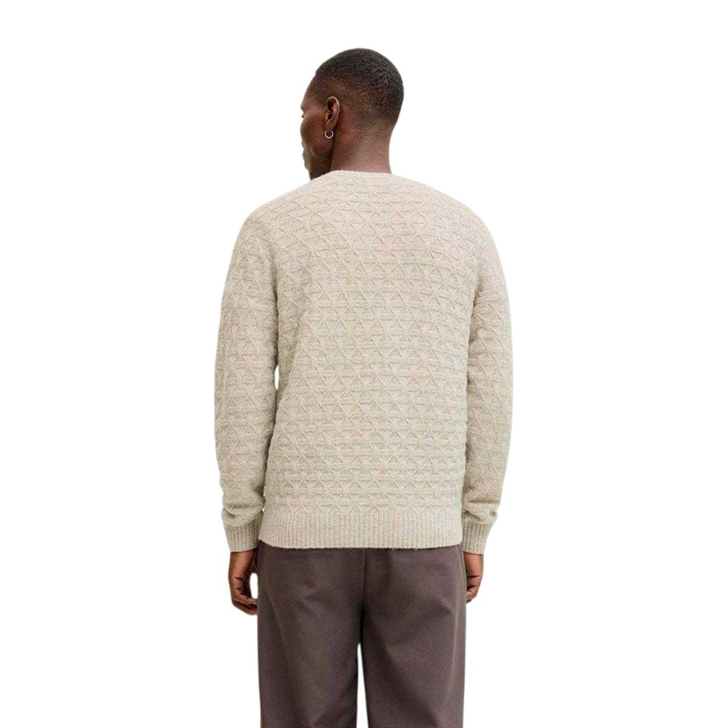 Silver - Pack Shot - Jack And Jones Mens Ribbed Jumper