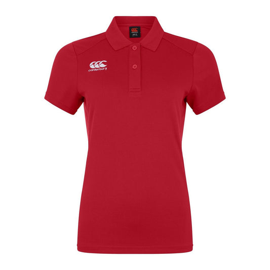 Red - Front - Canterbury Womens-Ladies Club Dry Regular Polo Shirt