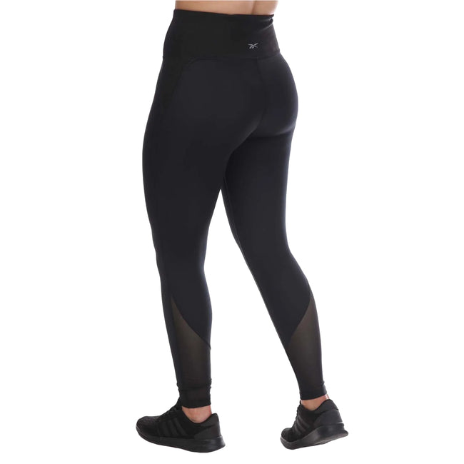 Black - Back - Reebok Womens-Ladies Lux Perform High Rise Leggings