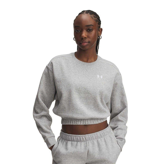 Grey Heather - Front - Under Armour Womens-Ladies Rival Workout Sweatshirt