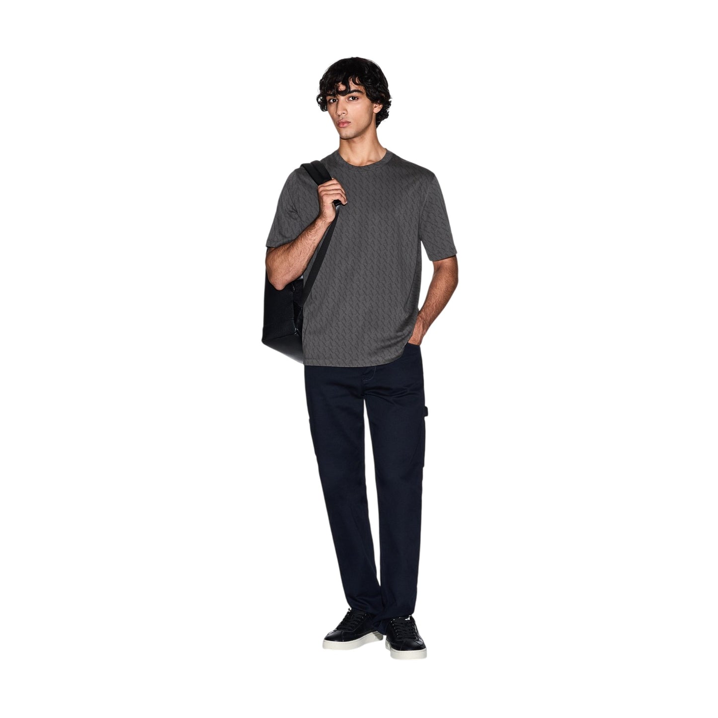 Sage - Lifestyle - Armani Exchange Mens Logo All-Over Print T-Shirt
