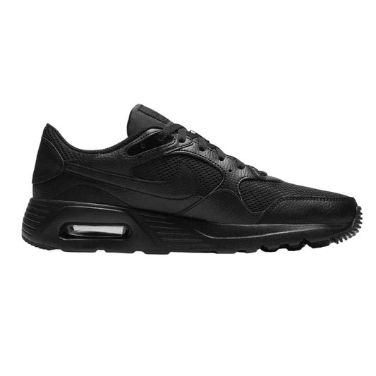 Triple Black - Front - Nike Mens Air Max SC Leather Trainers