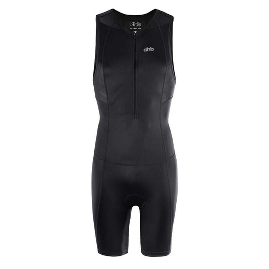 Black - Front - dhb Mens Hydron Sleeveless Trisuit