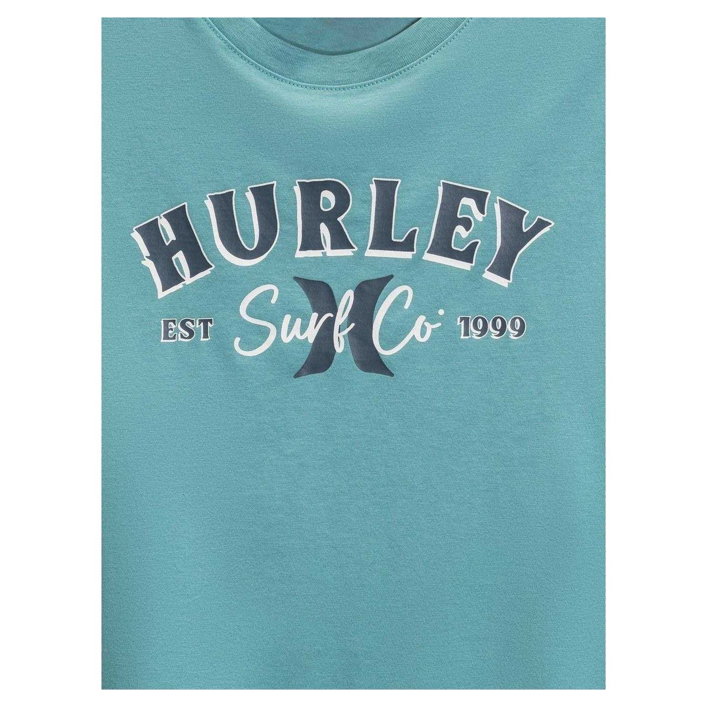 Vapor Green - Side - Hurley Mens Surf Co Text Cotton T-Shirt
