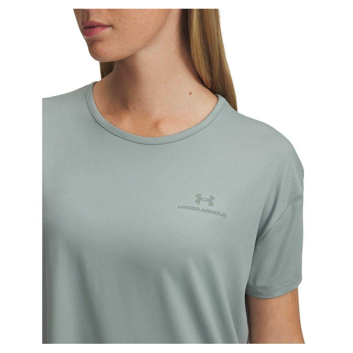 Green - Side - Under Armour Womens-Ladies Vanish Energy Top