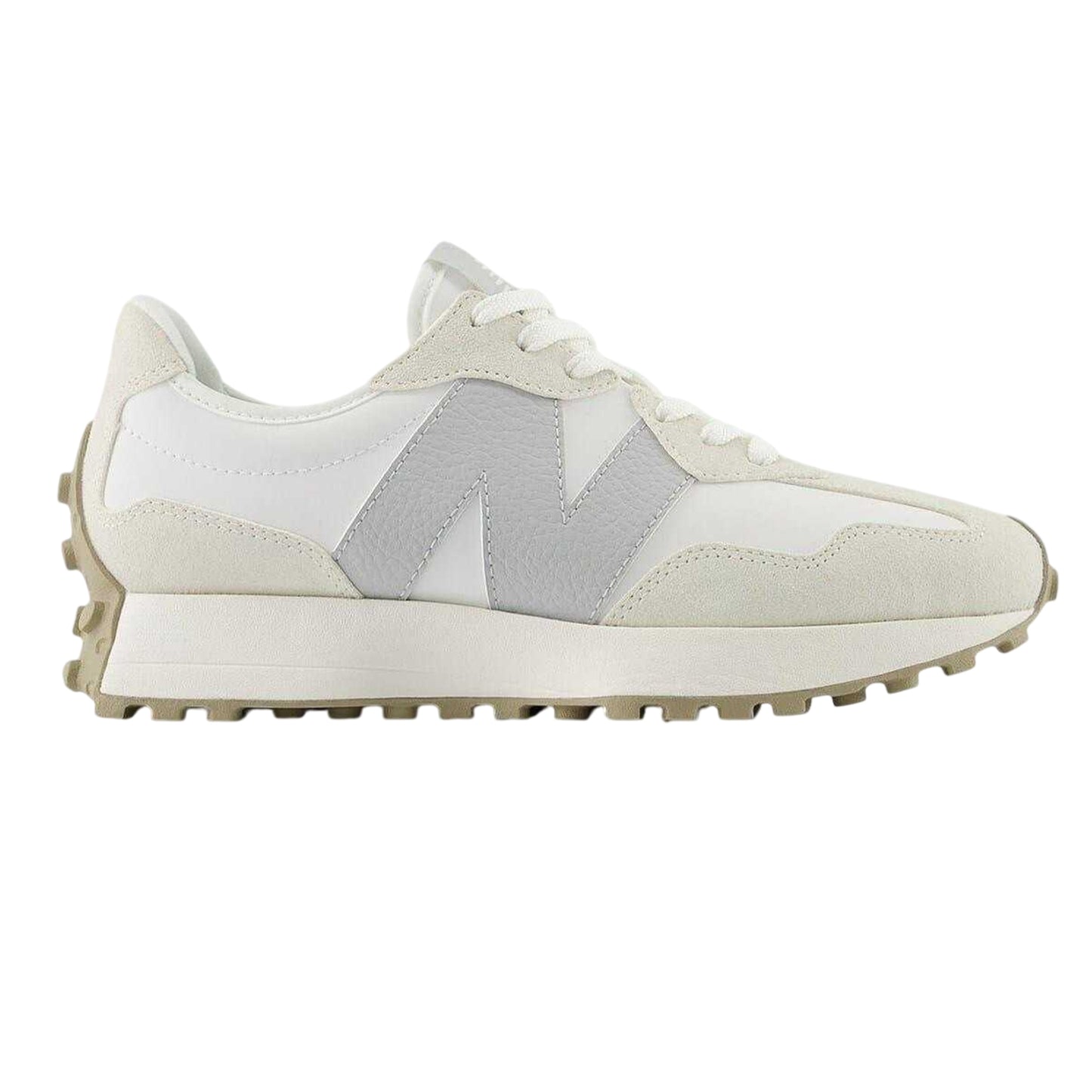 Grey - Lifestyle - New Balance Womens-Ladies 327 Logo Suede Trainers