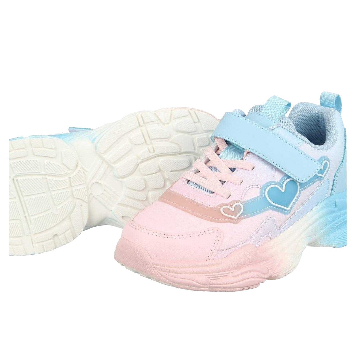 Pink-Blue - Lifestyle - Slazenger Girls Glitter Heart Trainers