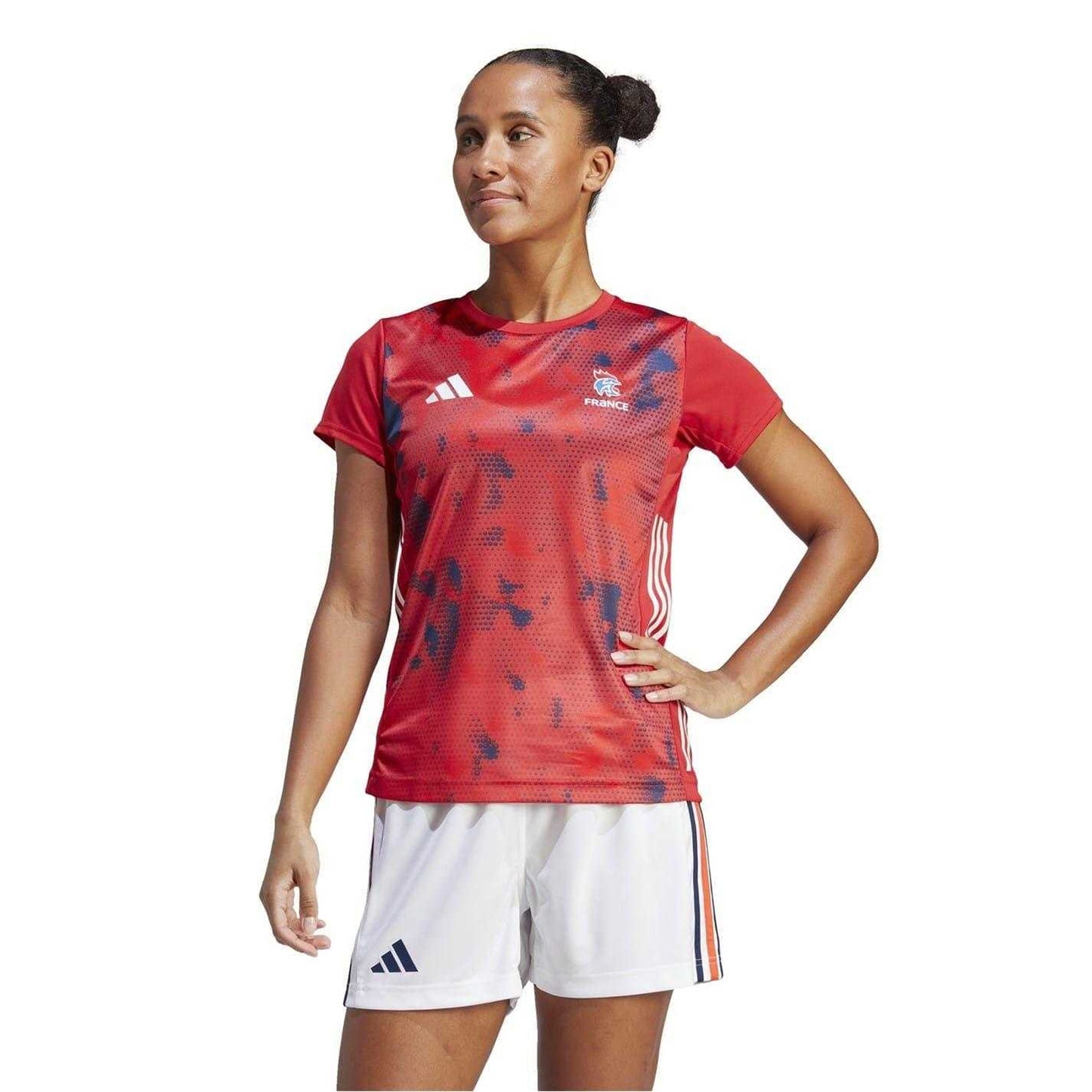 Team College Red - Pack Shot - Adidas Womens-Ladies France Performance Jersey