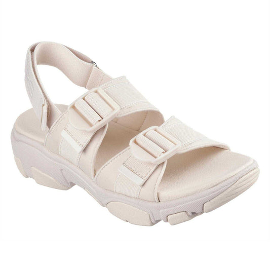 Natural - Front - Skechers Womens-Ladies Flat Heel Sandals