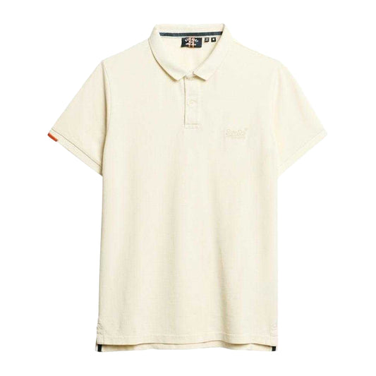 White - Front - Superdry Mens Short-Sleeved Polo Shirt