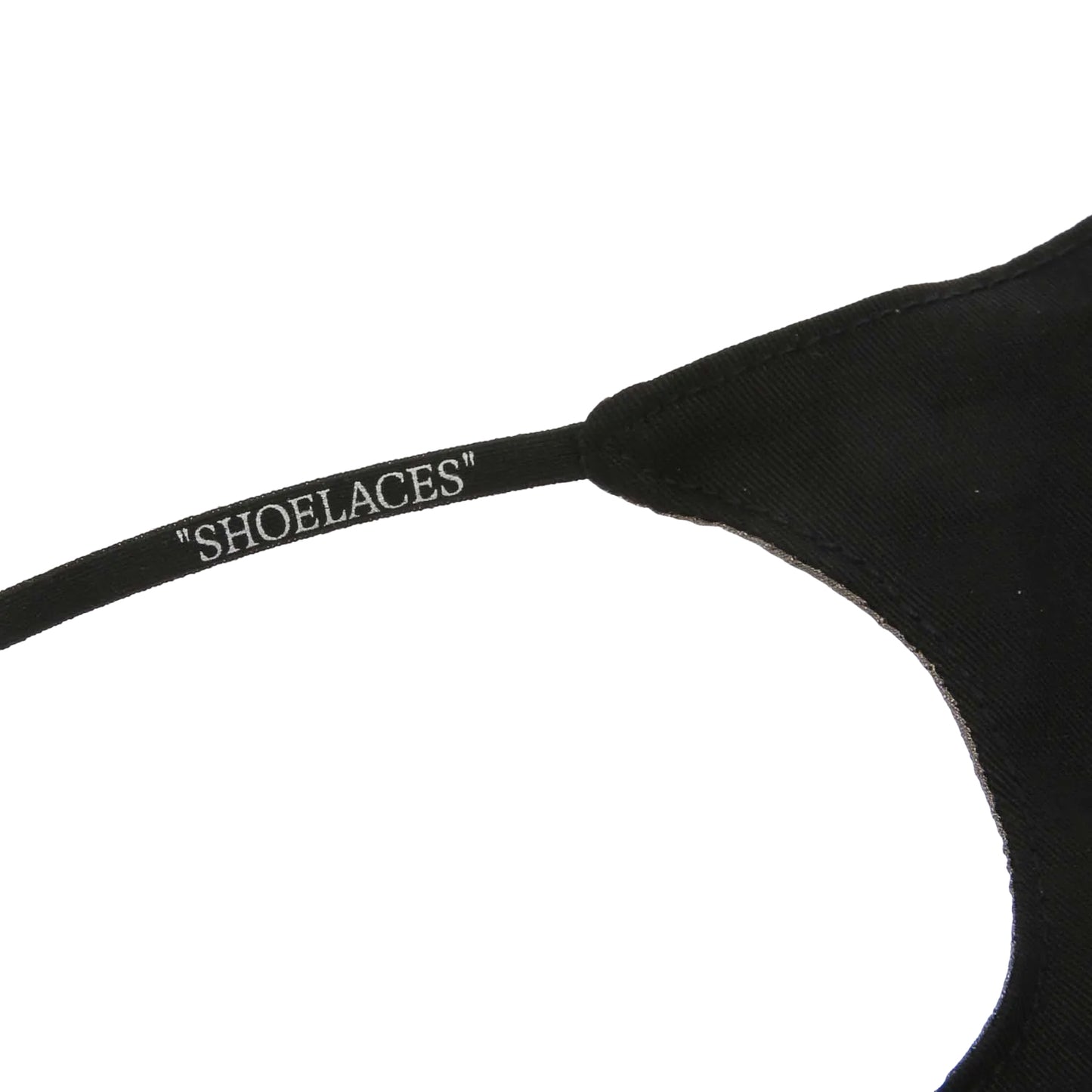 Black - Side - Off White Simple Arrow Logo Face Mask