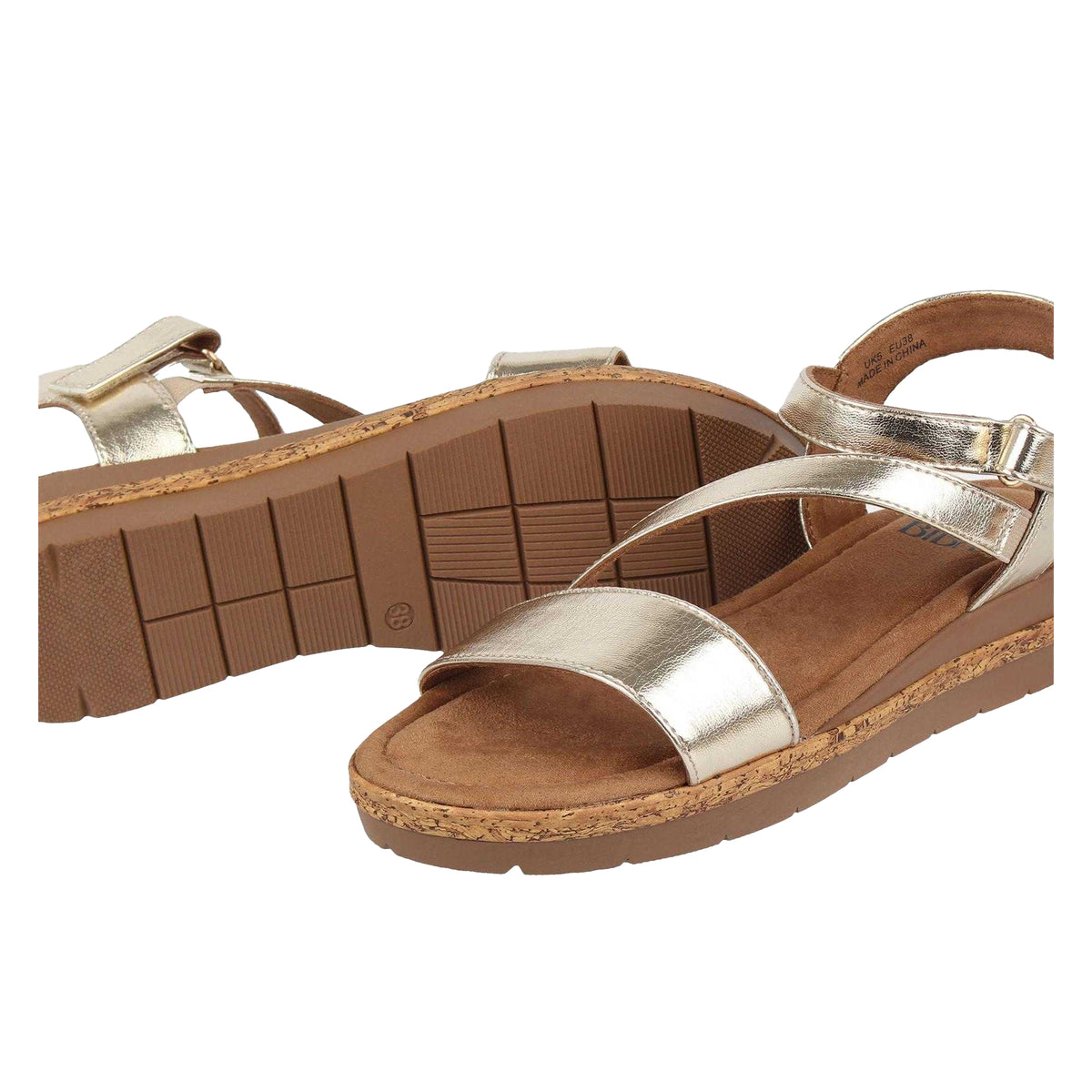 Gold - Lifestyle - Biba Womens-Ladies Wedge Sandals