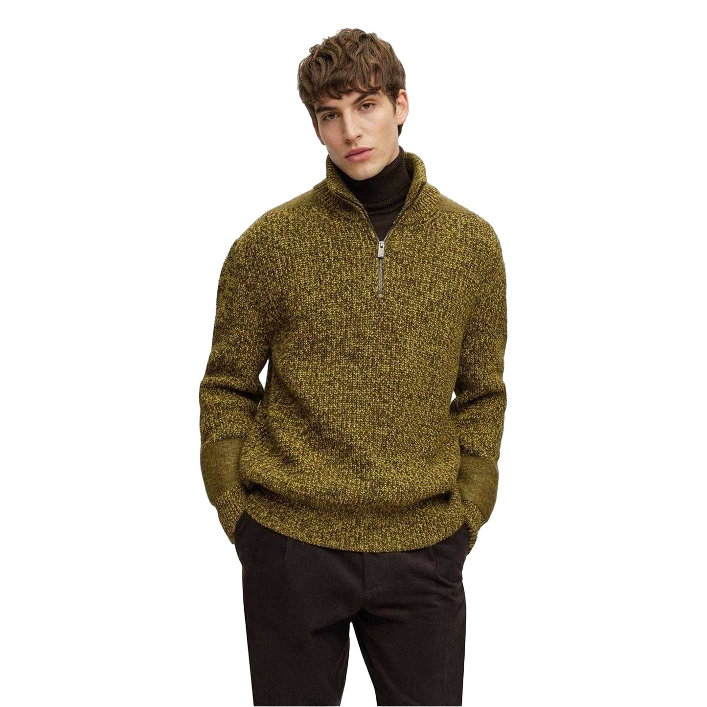 Green - Lifestyle - Boss Mens Regular Sweater Top