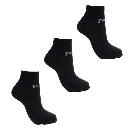 Black - Front - Everlast Mens Logo Trainer Socks (Pack of 3)