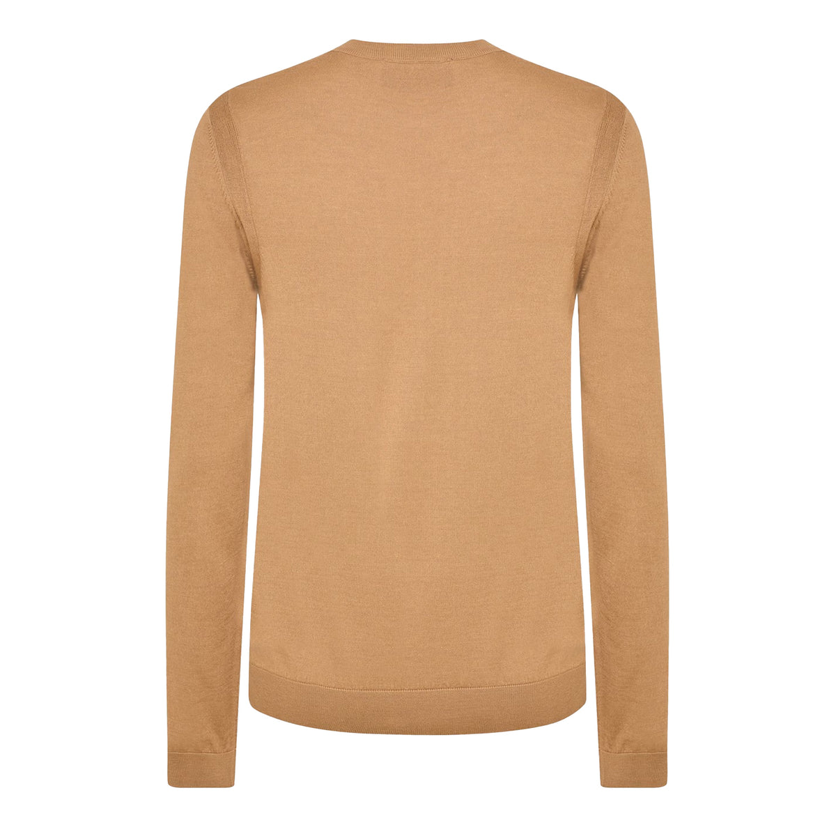 Beige - Back - Boss Mens Ribbed Sweater Top