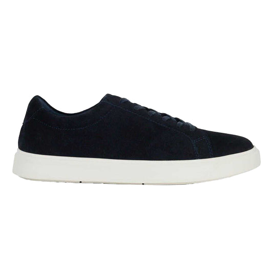 Navy - Front - Dune London Mens Tais Suede Flat Shoes