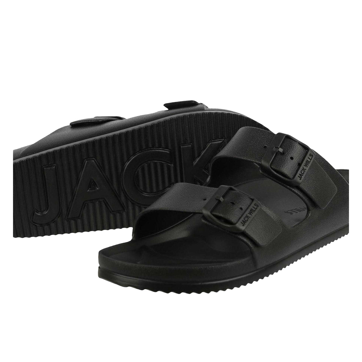 Black - Lifestyle - Jack Wills Mens Straps Sandals