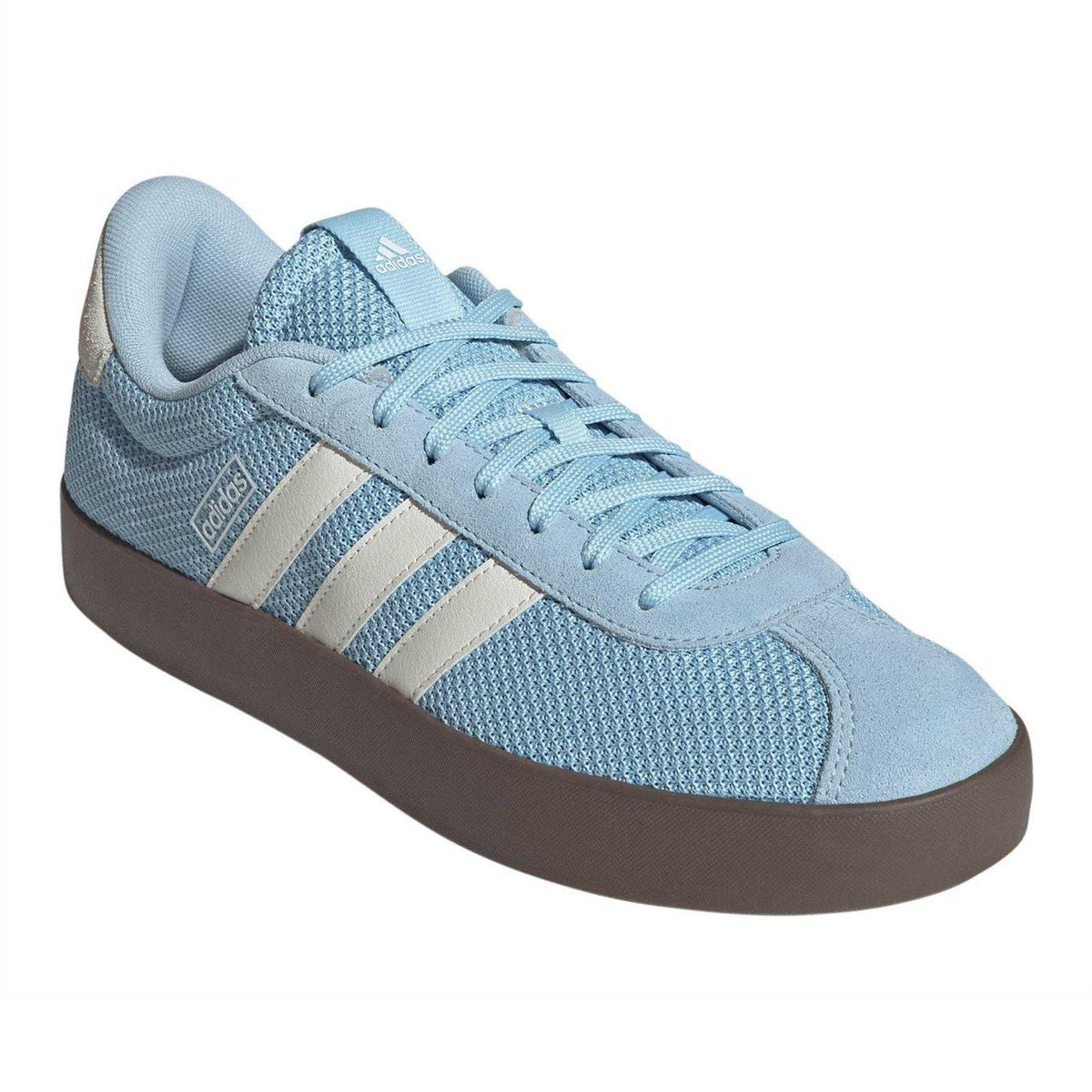 Blue-White-Gum - Pack Shot - Adidas Mens VL Court 3.0 Suede Trainers