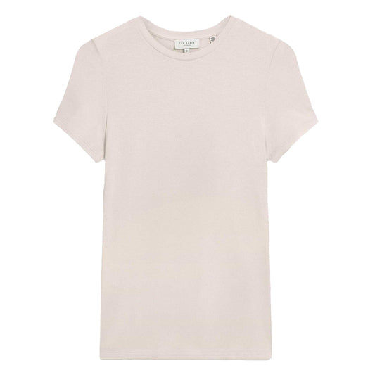 Pink - Front - Ted Baker Womens-Ladies Plain Lightweight Fitted T-Shirt