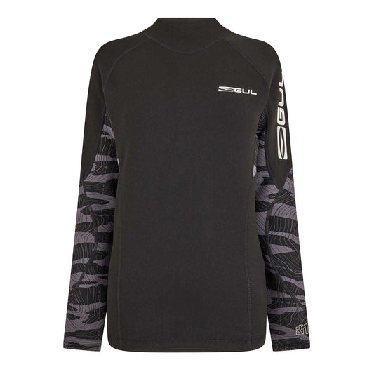 Black - Front - Gul Mens Thermal Rash Guard