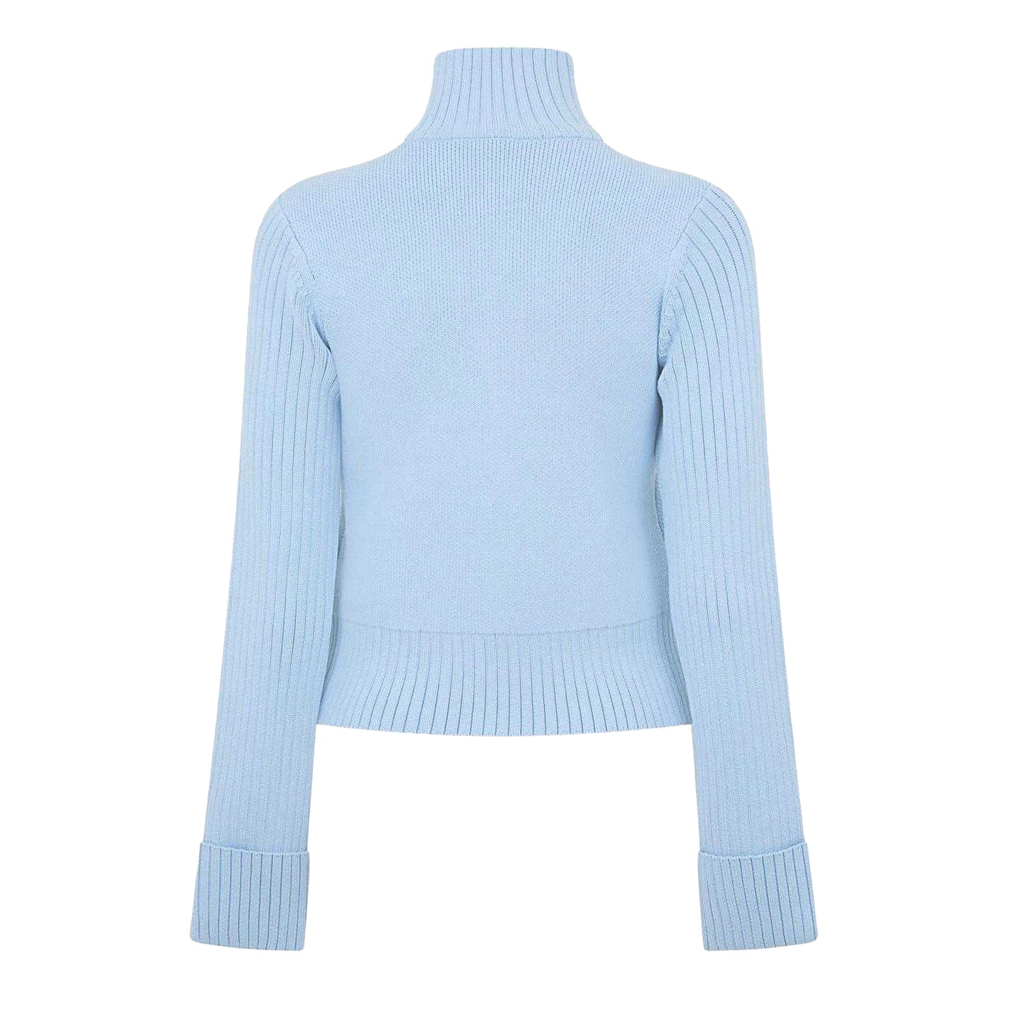 Blue - Back - Kangol Womens-Ladies Turtle Neck Cardigan
