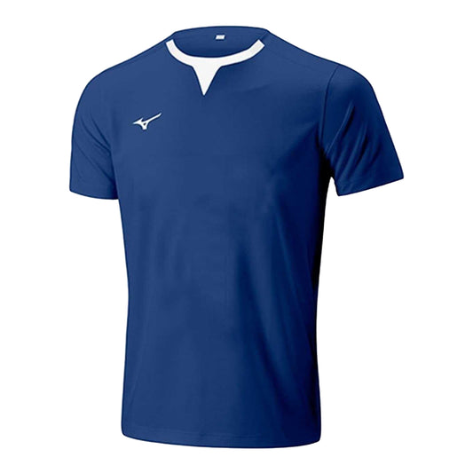 Navy - Front - Mizuno Mens Authentic Logo Training Rugby Shirt