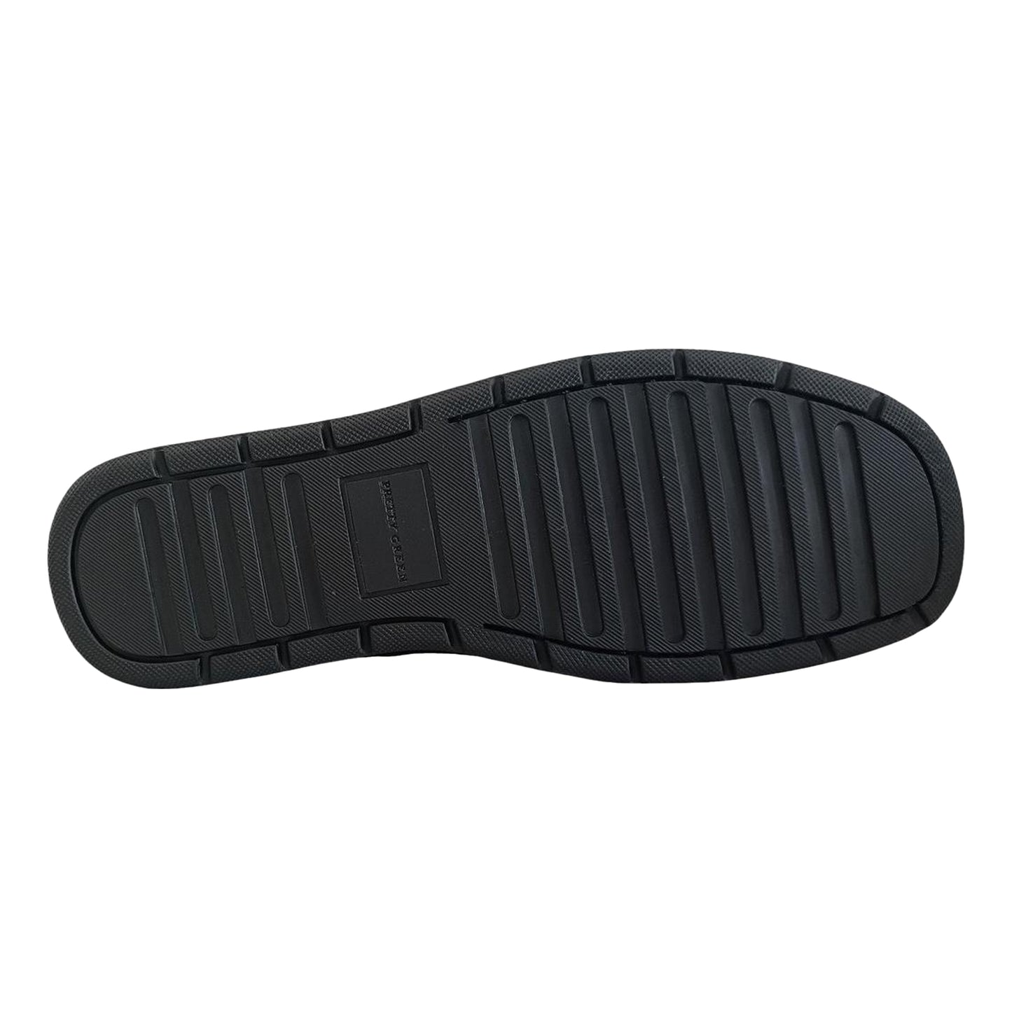 Black - Close up - Pretty Green Mens Leather Work Flat Shoes